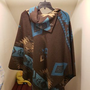 Rhonda Stark Navajo inspired Fleece Poncho